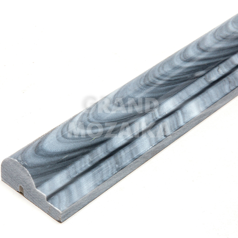 Бордюр мозаичный B033-2 (Bardiglio Nuvolato) серия Бордюры