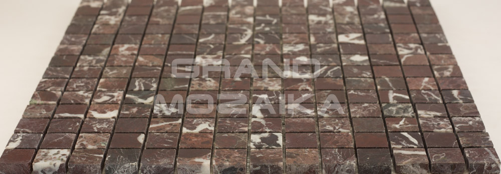 Мозаика АМ-49П (Rosso Levante) 20х20 серия Marble