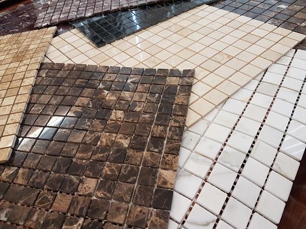 Мозаика АМ-10П (Crema Marfil) тонкая серия Marble Slim