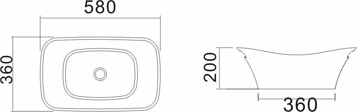 Раковина NST-5836G серия NS Bath