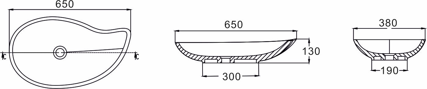 Раковина NST-6538G серия NS Bath