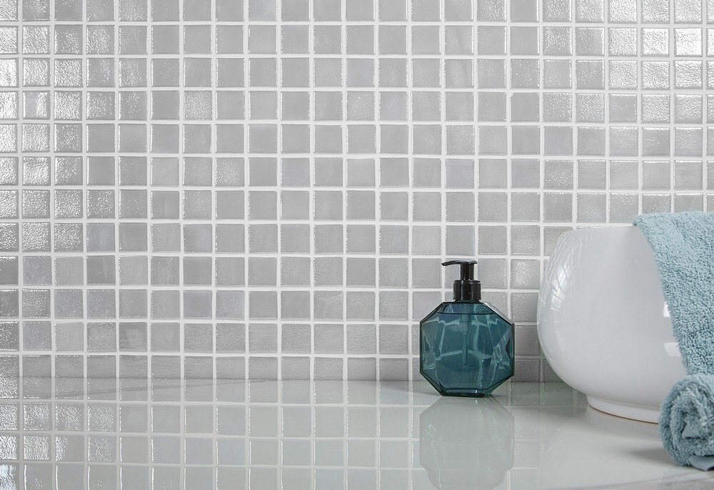 Мозаика 563 White 38x38 сетка серия Shell Glass