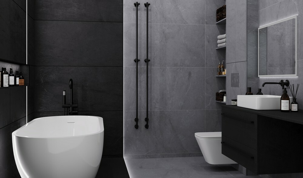 Плитка Barcelona Light Grey 60x120 5мм Matt серия Marbles