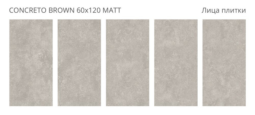 Плитка Concreto Brown 60x120 Matt серия Concreto