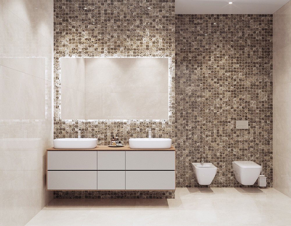 Мозаика Dark Emperador Polished 48X48 серия Wild Stone