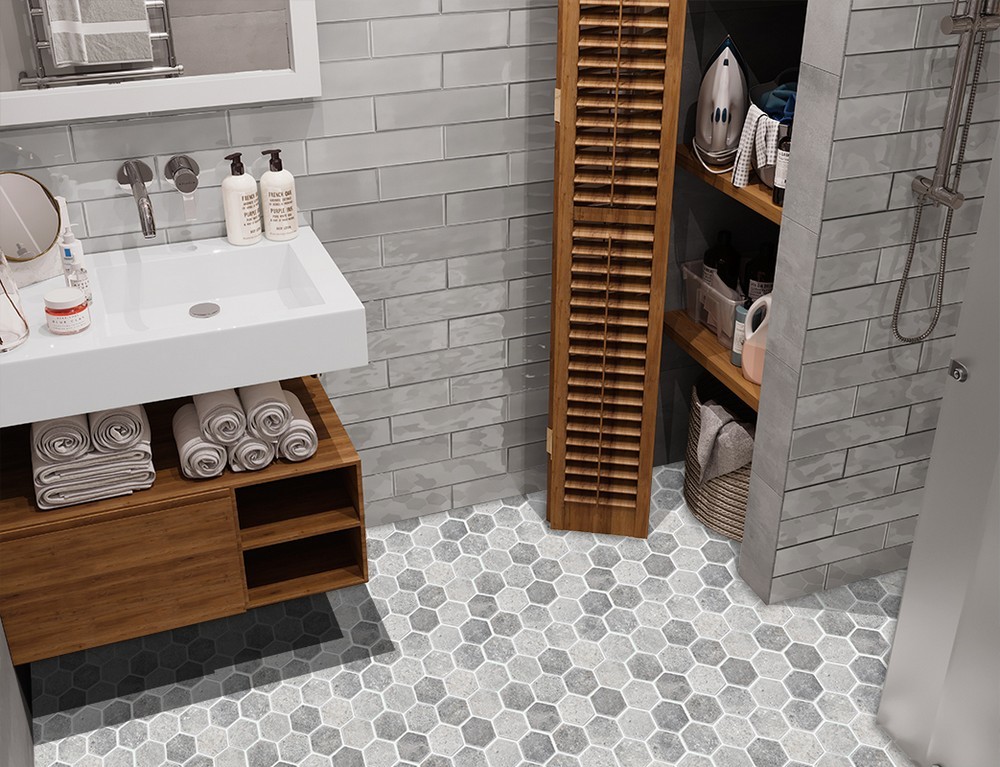 Мозаика Hexagon VLg Tumbled 64X74 (305X305X8) ( аналог Hexagon Lg Tumbled 74x74x9) серия Wild Stone