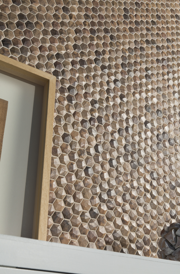 Мозаика Hex Woods № 4700 серия Wood Glass