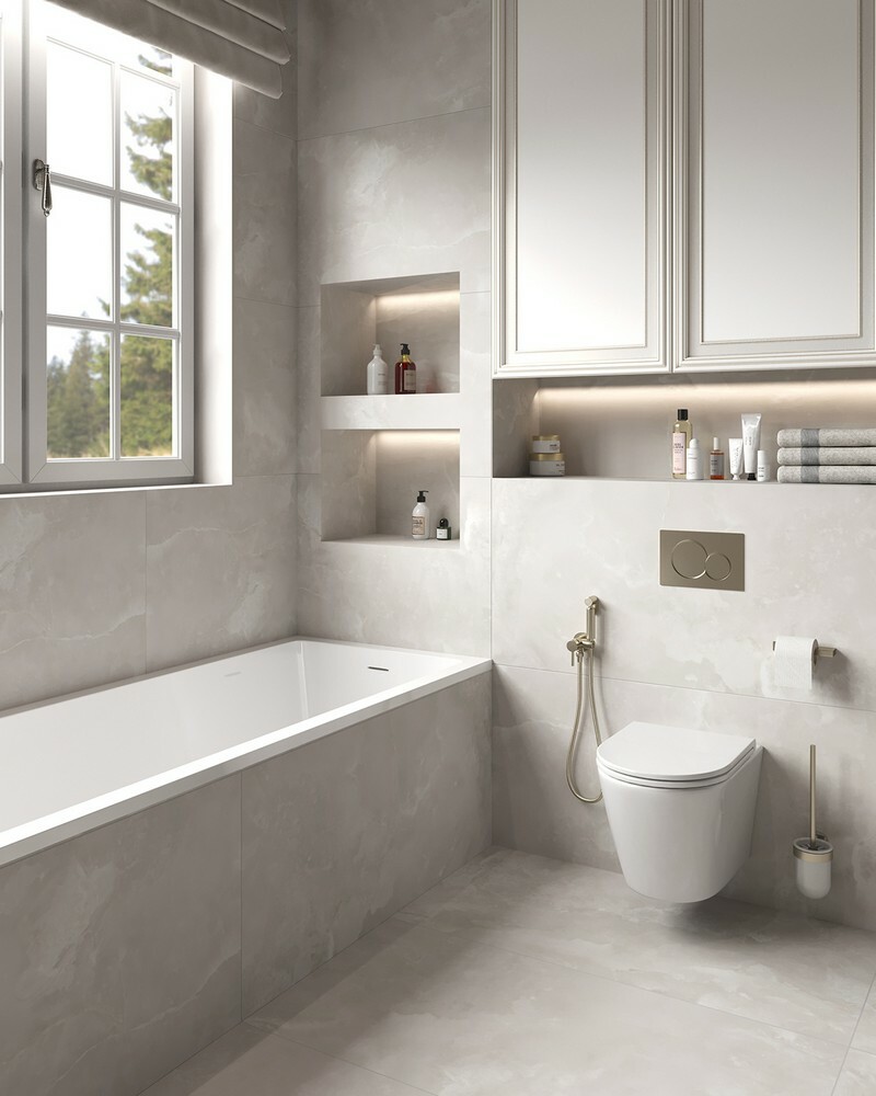 Плитка Onyx Elegant Bianco Satin 60x120 серия Luna Rossa