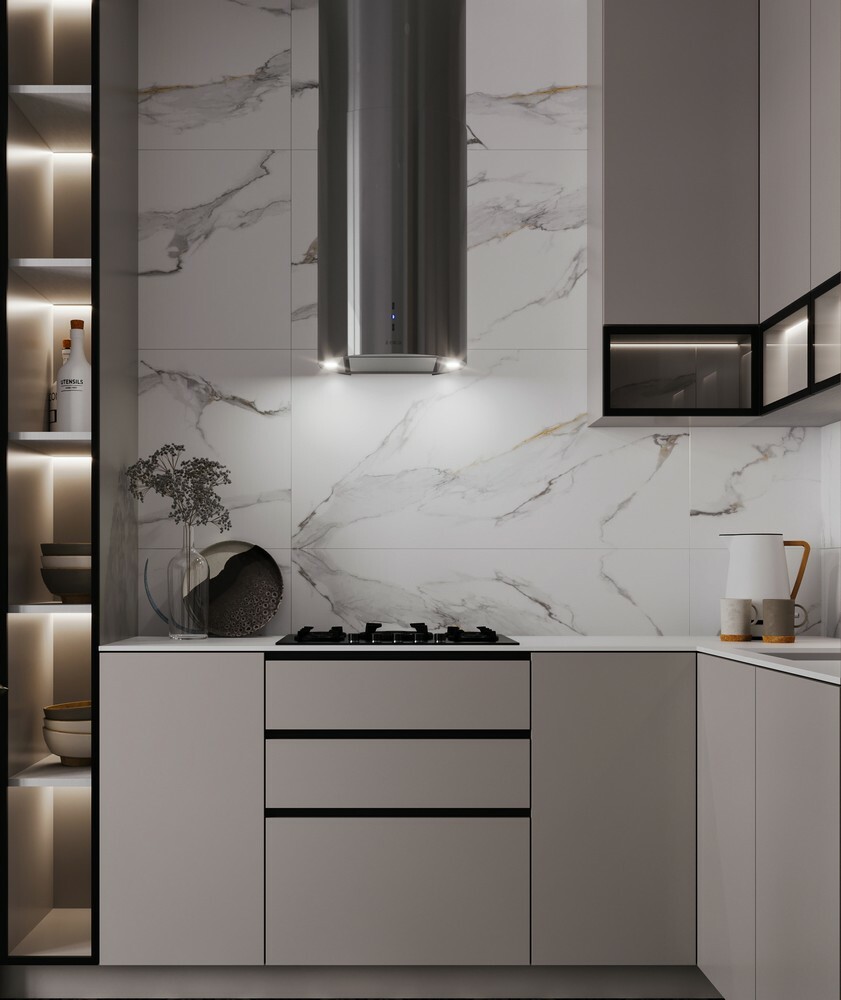 Плитка Venus Statuario Satin 60x120 серия Luna Rossa