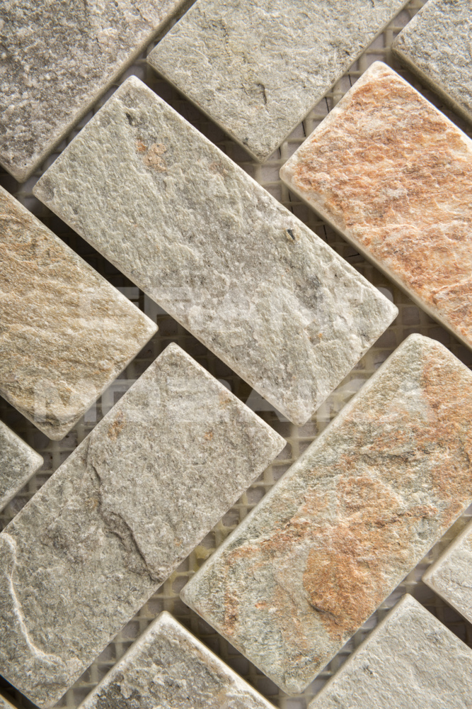 Мозаика 052392 MS0516 ГРАНИТ кирпич-ёлочка серый серия Nature