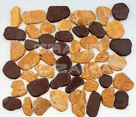 Мозаика 052365 MS9001 BC MIX МРАМОР красно-песочный круглый серия Nature