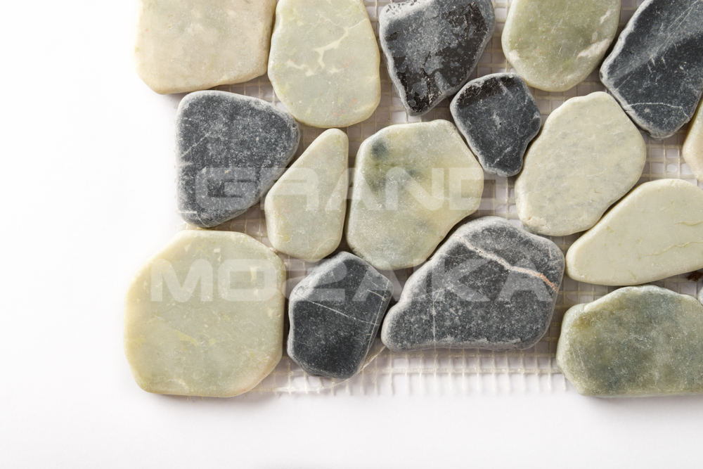 Мозаика 052367 MS9003 BC МРАМОР серо-зелёный круглый серия Nature