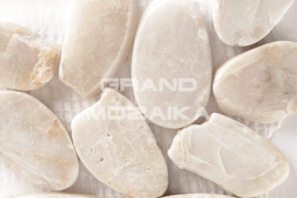 Мозаика Flat White jack серия Sea Pebble