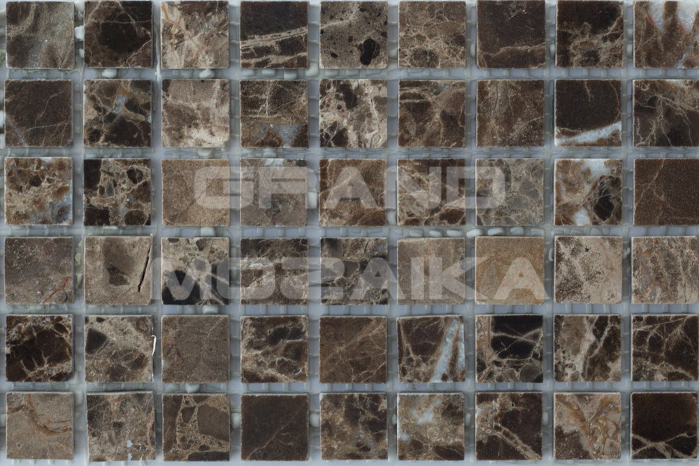 Мозаика Emperador Dark Pol. 15X15x4 серия Orro Stone