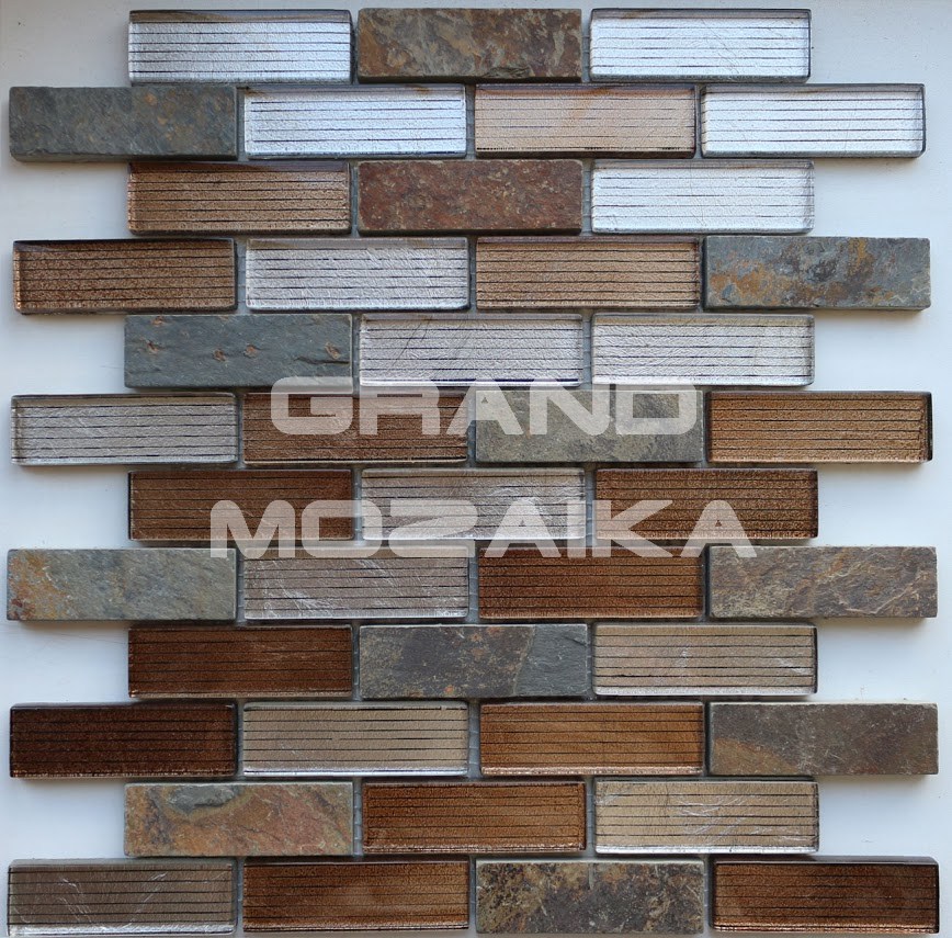 Мозаика Alcantara ruggine (кирпичная кладка) 23x73x8 серия Naturelle