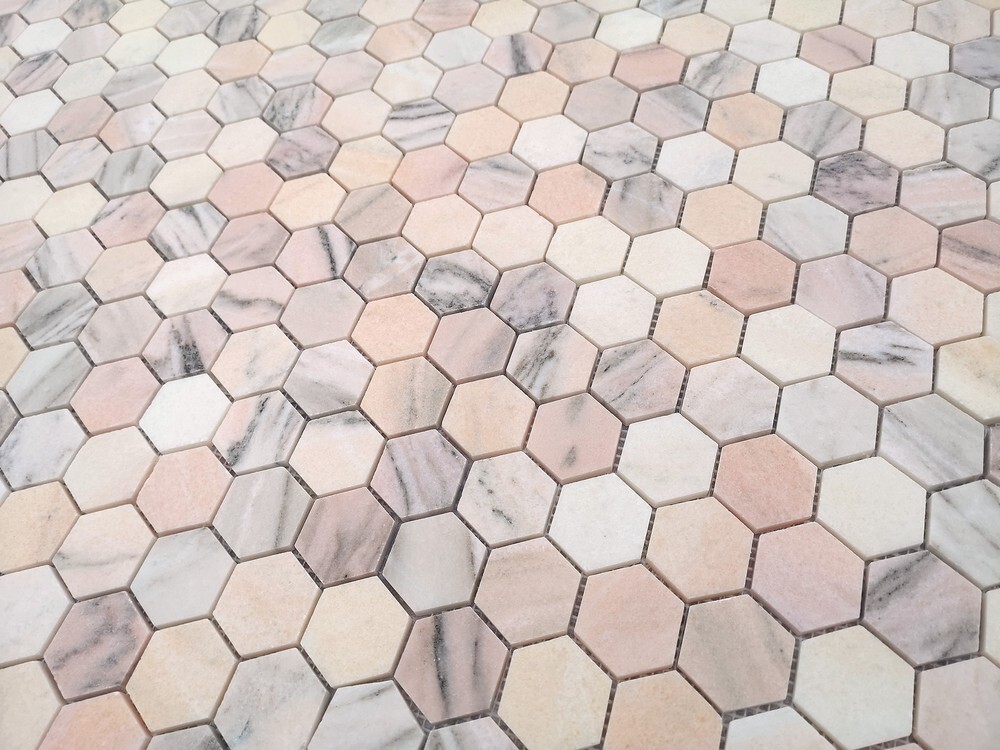 Мозаика Rosa Salmone POL hex серия Pietrine