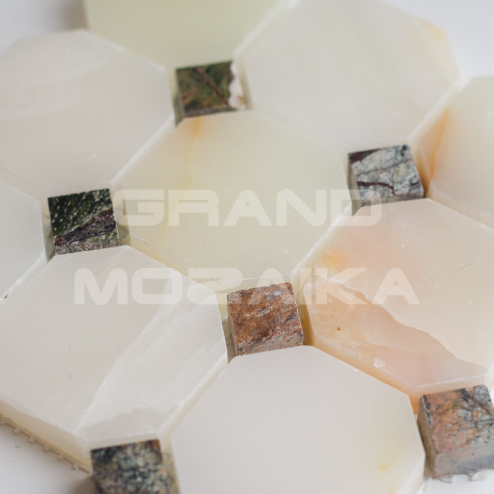Мозаика Verde Onix + Rain Forest Green серия Octagon Pattern