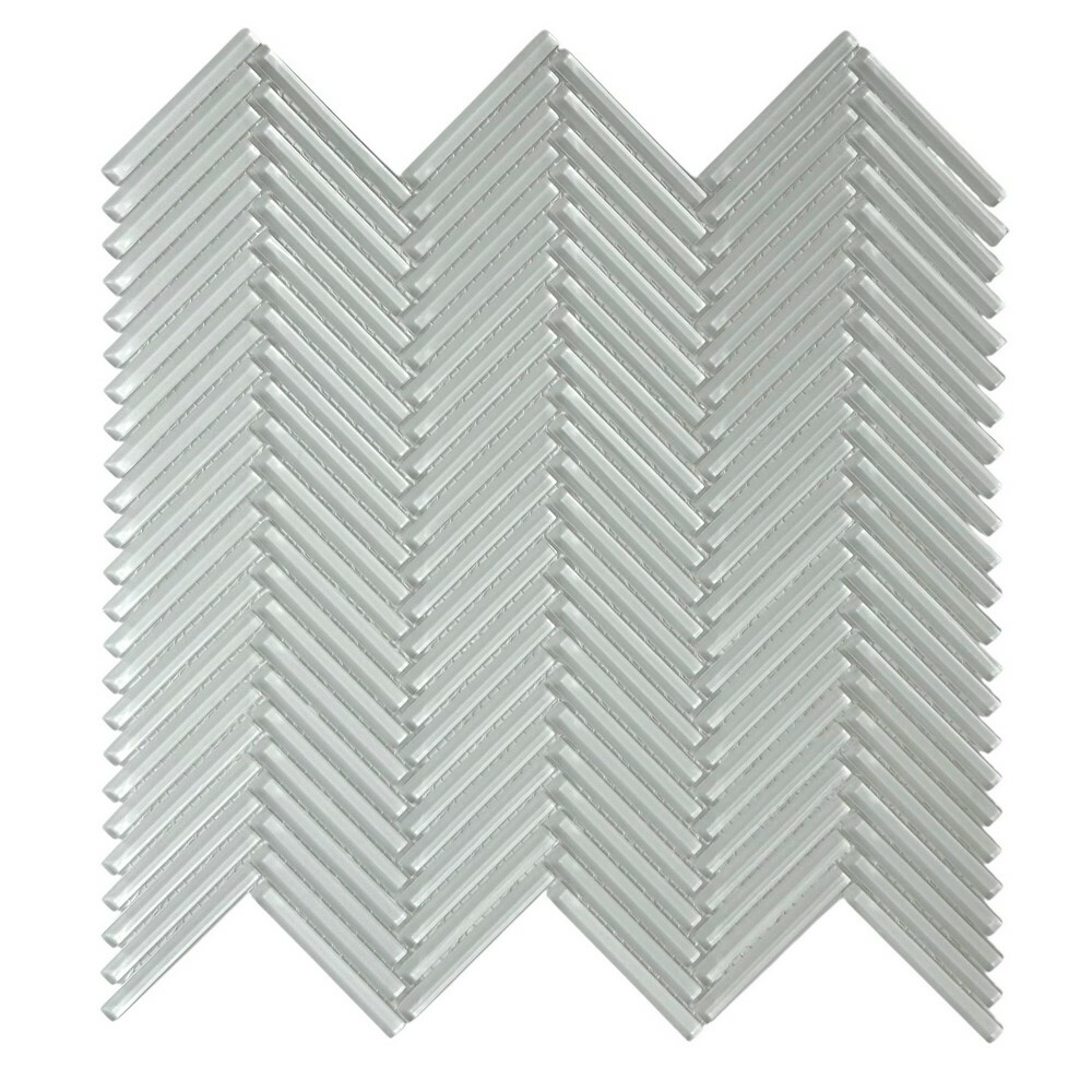 Мозаика CHEVRON WHITE серия Glass-M