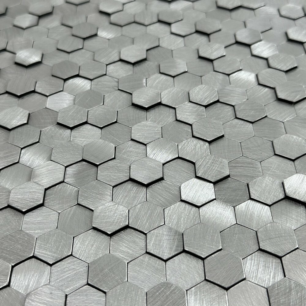Мозаика GRAVITY ALUMINIUM 3D HEXAGON METAL (BIG) 14x14 серия Mosaic Aluminium