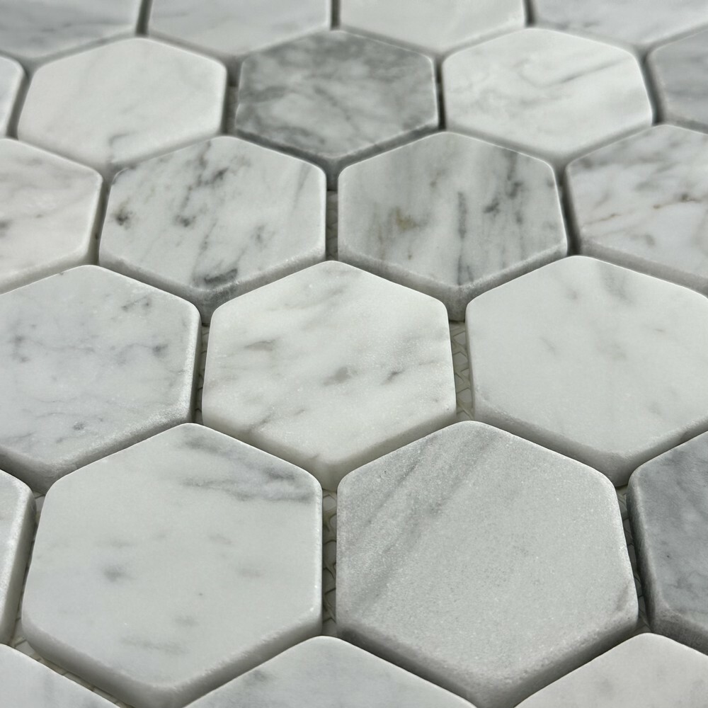 Мозаика HEXAGON CARRARA BIANCO POL 10 серия Hexagon
