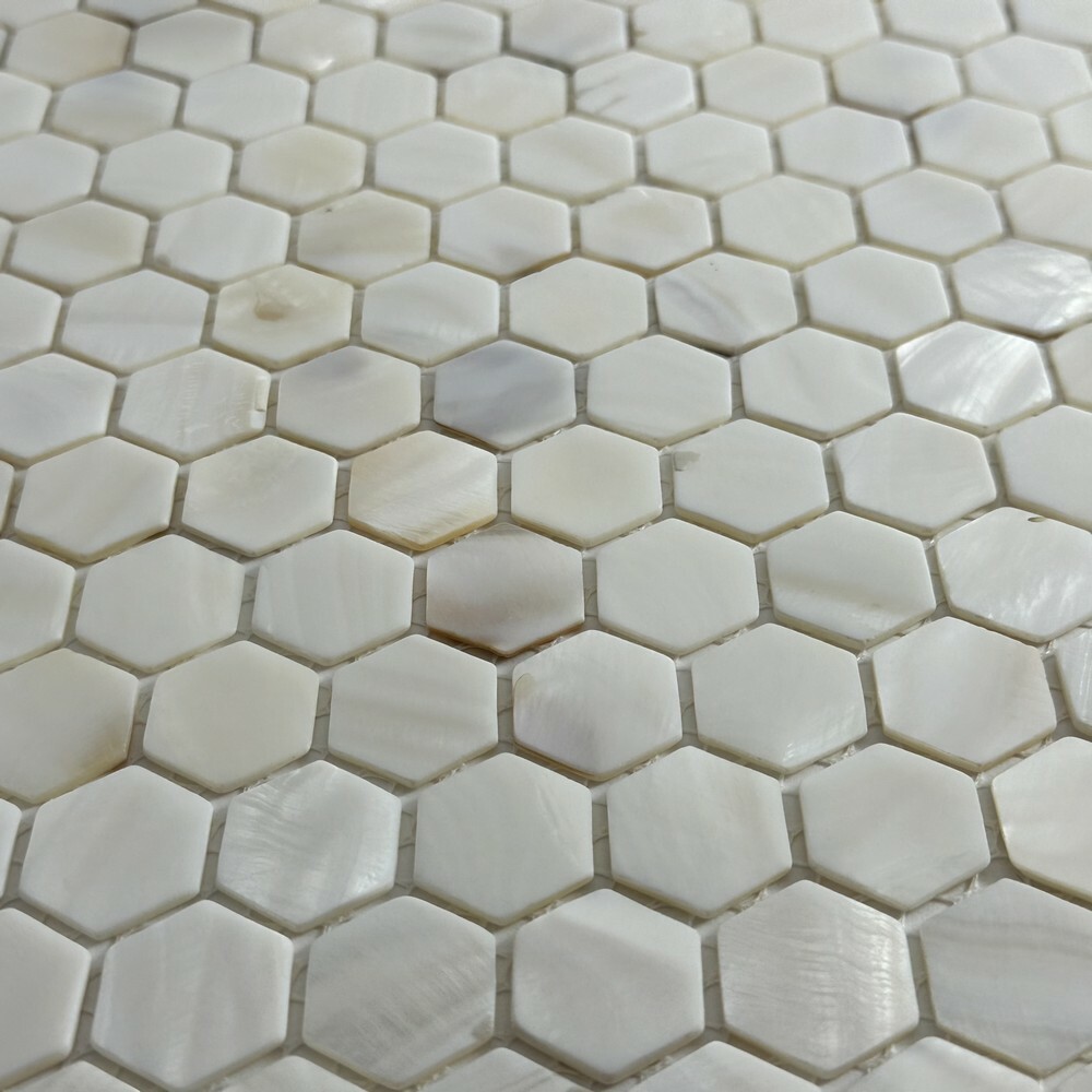 Мозаика HEXAGON WHITE SHELL серия Shell-M