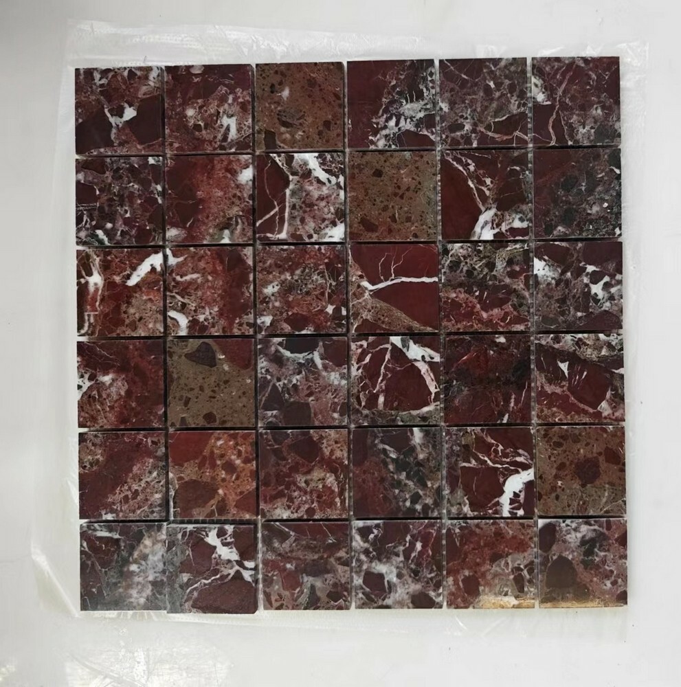 Мозаика ROSSO LEVANTO POL 48x48 серия Marble Stone
